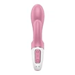 Kép 5/6 - Satisfyer - Air Pump Bunny 2 - prémium, 12 funkciós, tágítható csiklóizgató és G-pont vibrátor (USB) - halvány-piros