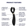 Kép 3/3 - Satisfyer - Endless Fun - prémium, kétágú, multifunkciós masszírozó és vibrátor (USB) - fekete