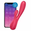 Kép 2/4 - Satisfyer - Mono Flex - prémium, dupla motoros, websmart csiklóizgató és G-pont vibrátor (USB) - piros