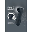 Kép 5/5 - Satisfyer - Pro 2 Generation 3 with Liquid Air - prémium, websmart léghullámos csiklóizgató és masszírozó (USB) - fekete