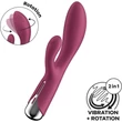 Kép 2/9 - Satisfyer - Spinning Rabbit 1 - prémium, 12 vibrációs és 5 rotáció funkciós csiklóizgató és G-pont vibrátor (USB) - vörös