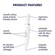 Kép 6/6 - Satisfyer - Wand-er Woman - prémium, 10 finkciós masszírozó vibrátor (USB) - fehér
