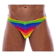 Kép 2/5 - Svenjoyment - Men's Thong Rainbow - szivárvány színű férfi tanga (L)