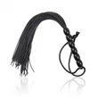 Kép 3/3 - Toyz4lovers - Frusta a frange Several Flogger - gyöngyös bőr ostor (fekete)