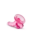 Kép 5/5 - Blush - Naturally Yours 4&quot; - rögzíthető, zselés, élethű, mini G- és P-pont dildó (pink)