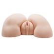 Kép 3/10 - Debra - Realistic Vagina &amp; Ass 1 - interaktív, élethű vagina és ánusz maszturbátor wired vibrotojással (natúr)