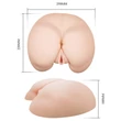 Kép 7/10 - Debra - Realistic Vagina &amp; Ass 1 - interaktív, élethű vagina és ánusz maszturbátor wired vibrotojással (natúr)