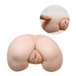 Kép 6/11 - Debra - Realistic Vagina &amp; Ass 2 - élethű vagina és ánusz maszturbátor wired, rotációs vibrotojással (natúr)