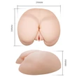Kép 7/11 - Debra - Realistic Vagina &amp; Ass 2 - élethű vagina és ánusz maszturbátor wired, rotációs vibrotojással (natúr)