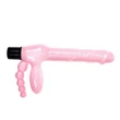 Kép 2/7 - Debra - Super Straples Dildo with Anal Plug - kétágú, élethű G-pont vibrátor és anális izgató (natúr)