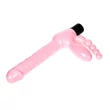 Kép 3/7 - Debra - Super Straples Dildo with Anal Plug - kétágú, élethű G-pont vibrátor és anális izgató (natúr)