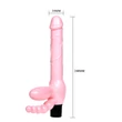 Kép 4/7 - Debra - Super Straples Dildo with Anal Plug - kétágú, élethű G-pont vibrátor és anális izgató (natúr)