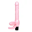 Kép 1/7 - Debra - Super Straples Dildo with Anal Plug - kétágú, élethű G-pont vibrátor és anális izgató (natúr)