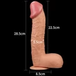 Kép 8/8 - Lovetoy - 10,5&quot; Legendary King Sized Realistic Dildo - rugalmas, rögzíthető, élethű dildó (28,5cm) - natúr