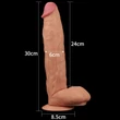 Kép 8/8 - Lovetoy - 11&quot; Legendary King Sized Realistic Dildo - rugalmas, rögzíthető, élethű dildó (30cm) - natúr