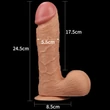 Kép 7/8 - Lovetoy - 9&quot; Legendary King Sized Realistic Dildo - rugalmas, rögzíthető, élethű dildó (23cm) - natúr