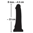 Kép 5/6 - Orion - African Lover Dong - rögzíthető, élethű dildó (23cm) fekete