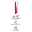 Kép 7/8 - Orion - Red Push - 7+3 rezgő és lökő funkciós, élethű vibrátor (27,5cm) - piros