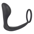 Kép 4/9 - You2Toys - Black Velvets Ring &amp; Plug - szilikon prosztata masszírozó péniszgyűrűvel (fekete)