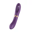 Kép 1/8 - B-Series Joy - Flicking Dual G-Spot Vibrator - 10 funkciós, duplavégű nyaló és G-pont vibrátor (USB) - lila