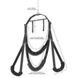 Kép 9/9 - Bad Kitty - Naughty Toys - Love Swing, Blindfold &amp; Flogger - szexhinta szemfedővel és ostorral (fekete)