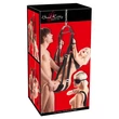 Kép 1/9 - Bad Kitty - Naughty Toys - Love Swing, Blindfold &amp; Flogger - szexhinta szemfedővel és ostorral (fekete)