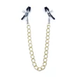 Kép 3/4 - Fetish B - Series - Exclusive Nipple Clamps No.8 - állítható fém mellbimbó csipesz és lánc