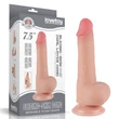 Kép 1/11 - Lovetoy - 7.5&quot; Sliding Skin Dual Layer Dong Flesh II - rögzíthető, herés, élethű dildó (18,3cm) - testszínű