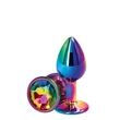Kép 2/2 - NS Novelties - Rear Assets - Multicolor Small Rainbow - kisméretű, díszített, fém análdugó (S) - multicolor
