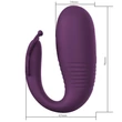 Kép 5/16 - Pretty Love  - Klay - 10 funkciós, fel-le mozgó, websmart csiklóizgatós vibrációs tojás (USB) - lila