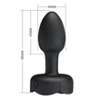 Kép 7/8 - Pretty Love  - Olman - 10 funkciós, vibrációs anális izgató villogó LED fényárral (USB) - fekete