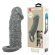 Kép 2/9 - Pretty Love - Realistic Penis Sleeve Black II - élethű, rücskös péniszköpeny heregyűrűvel (fekete)