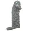 Kép 4/9 - Pretty Love - Realistic Penis Sleeve Black II - élethű, rücskös péniszköpeny heregyűrűvel (fekete)