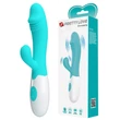 Kép 1/9 - Pretty Love - Snappy - szilikon, 30 funkciós, élethű csiklóizgató és G-pont vibrátor (light blue)