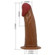 Kép 2/10 - Pretty Love - Stark - felcsatolható hám, élethű, távirányítású, üreges, vibrációs dildóval (17,5cm) - barna