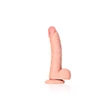 Kép 4/7 - RealRock - 8&quot; Curved Realistic Dildo Balls Suction Cup - rögzíthető, herés, élethű dildó (20,5cm) - testszínű