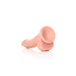 Kép 5/7 - RealRock - 8&quot; Curved Realistic Dildo Balls Suction Cup - rögzíthető, herés, élethű dildó (20,5cm) - testszínű