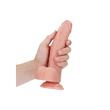 Kép 6/7 - RealRock - 8&quot; Curved Realistic Dildo Balls Suction Cup - rögzíthető, herés, élethű dildó (20,5cm) - testszínű