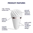 Kép 4/4 - Satisfyer - Layons Sweet Sensation - prémium, 10 funkciós, rotációs, tölcséres fagyi alakú csiklóizgató és masszírozó (USB) - fehér