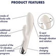 Kép 3/9 - Satisfyer - Spinning Vibe 1 Beige - prémium, 12 vibrációs és 5 rotációs funkciós G-pont vibrátor (USB) - fehér 