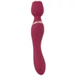 Kép 4/8 - You2Toys - Rose Wand Vibrator - 10 funkciós masszírozó és G-pont vibrátor duó rózsa alakú fejjel (USB) - vörös