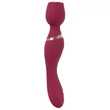 Kép 5/8 - You2Toys - Rose Wand Vibrator - 10 funkciós masszírozó és G-pont vibrátor duó rózsa alakú fejjel (USB) - vörös