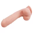 Kép 4/5 - T-skin Real - Bottomless Pleasure - rögzíthető, herés, élethű dildó (20cm) - testszínű