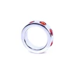 Kép 2/5 - B-Series Heavy Fun - Metal Cock Ring with Red Diamonds - piros gyémánttal díszített fém péniszgyűrű (ezüsz)