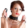 Kép 4/7 - Bad Kitty - Naughty Toys - Shackles - állítható szilikon nyakörv (fekete) 
