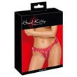 Kép 1/6 - Bad Kitty - Naughty Toys - Strap On - állítható, fűzős bőr hám felcsatolható termékekhez (piros)