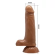 Kép 5/8 - Baile - Easton 7,3&quot; - 7+7 funkciós, rögzíthető, távirányítású valósághű vibrátor (22,5cm) - barna