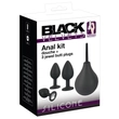 Kép 2/9 - Black Velvets - Anal Set - kristályos análdugó és análzuhany szett (4db/cs) - fekete