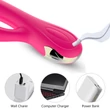 Kép 16/16 - Boss Series - 7+7 fokozatos, fűtés funkciós csiklóizgató és G-pont vibrátor (USB) - pink