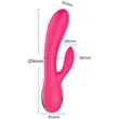 Kép 3/16 - Boss Series - 7+7 fokozatos, fűtés funkciós csiklóizgató és G-pont vibrátor (USB) - pink